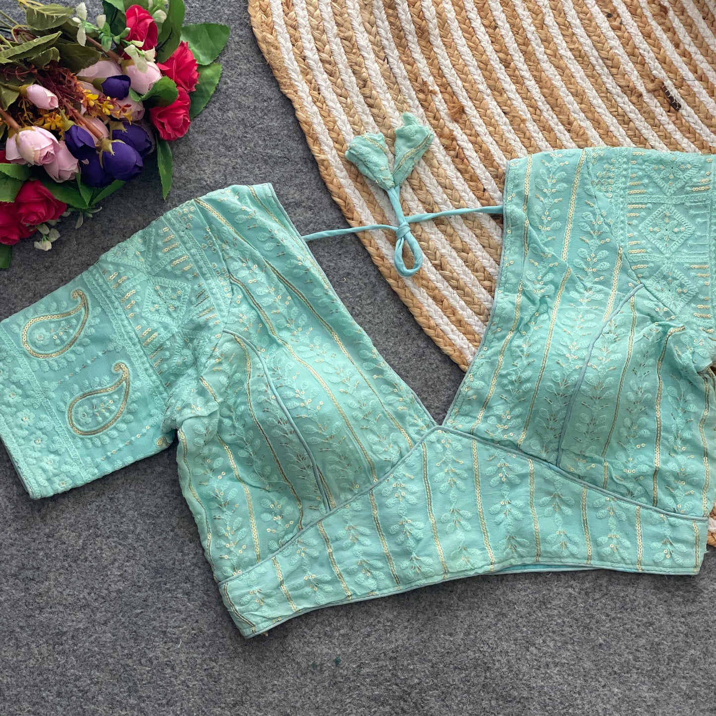 Heavy Georgette sipli ready made blouse