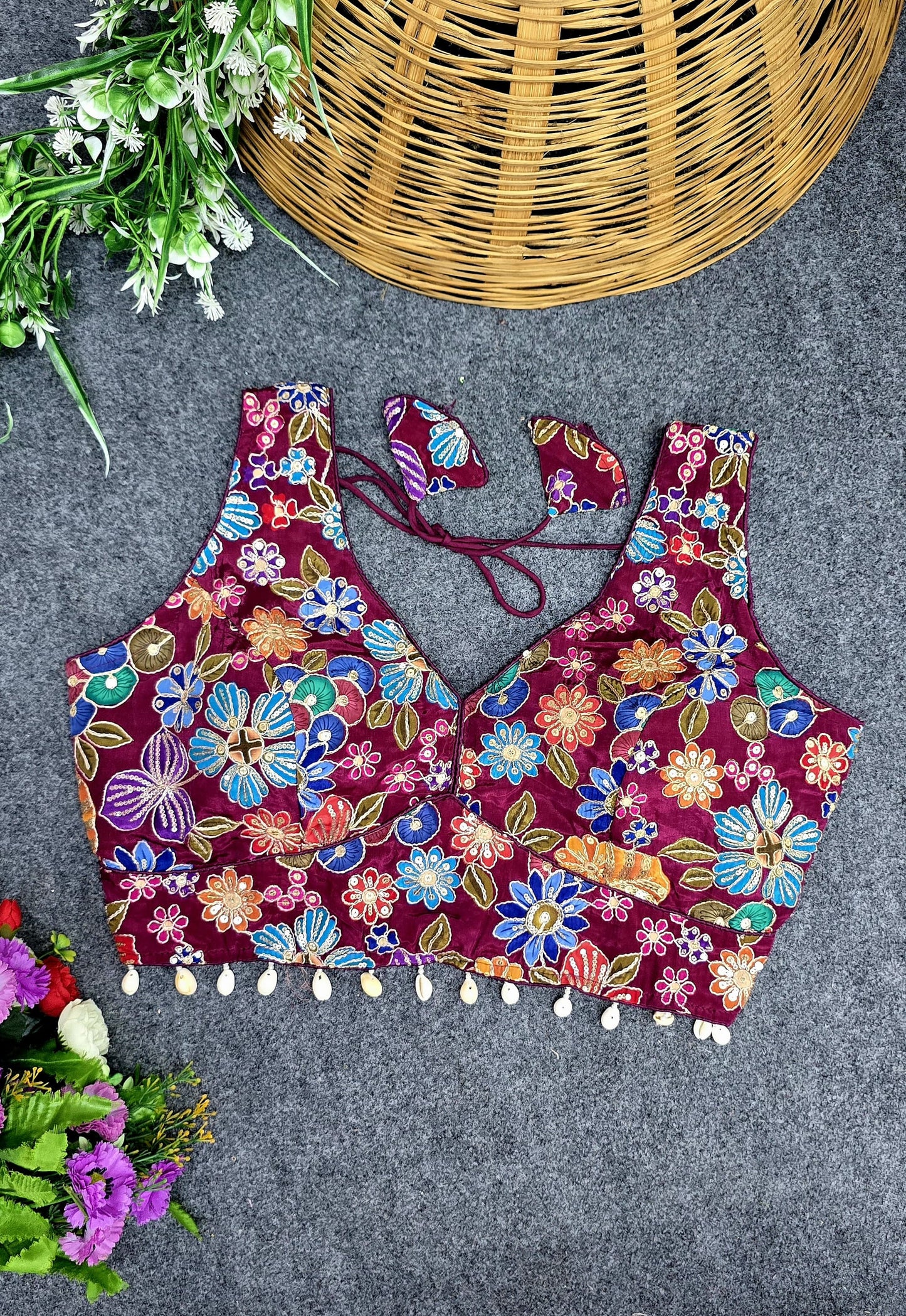 Party wear handwork ready made blouse