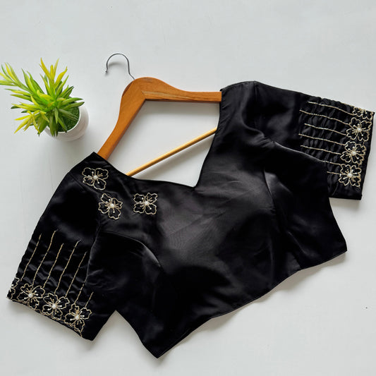 A Beauty Of Golden Handwork All Over - Premium Readymade Blouse