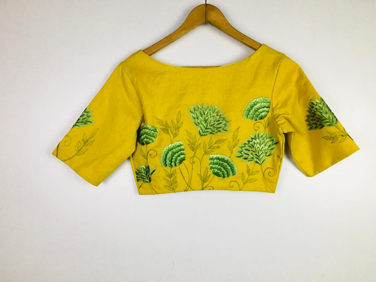 Cotton embroidered designer blouses