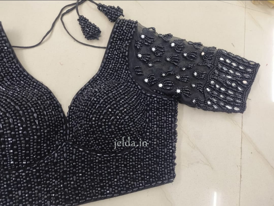 Exclusive pearl and stone work - custom made blouses