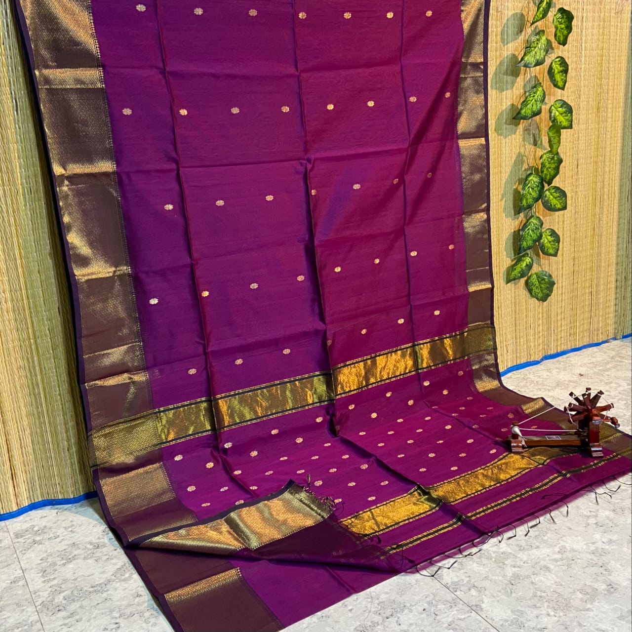 HANDLOOM MAHESHWARI COTTON SILK SAREE