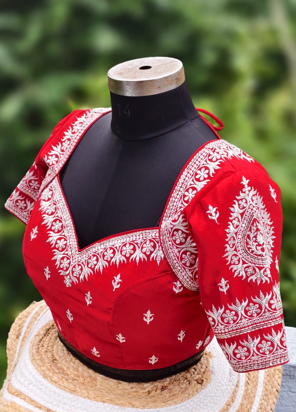 Vichitra silk embroidery ready made blouses