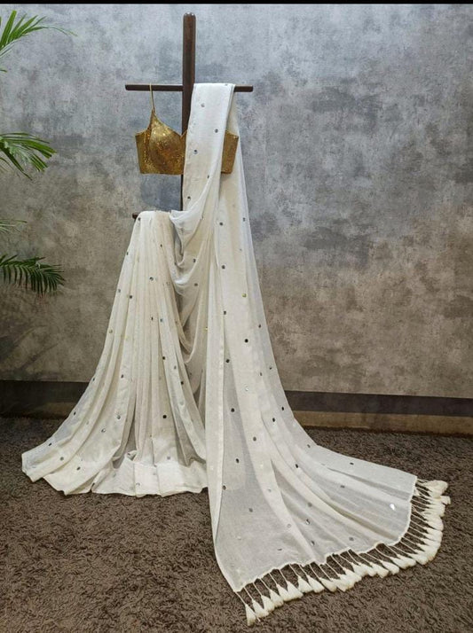 Pure mul cotton by cotton saree