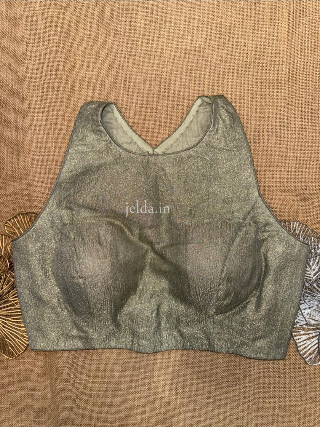 Premium Plain Sleeveless High Neck Blouses – Silk Fabric