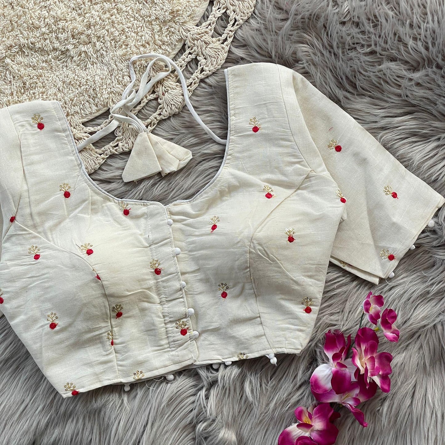 Pure Cotton Ready Made Blouse