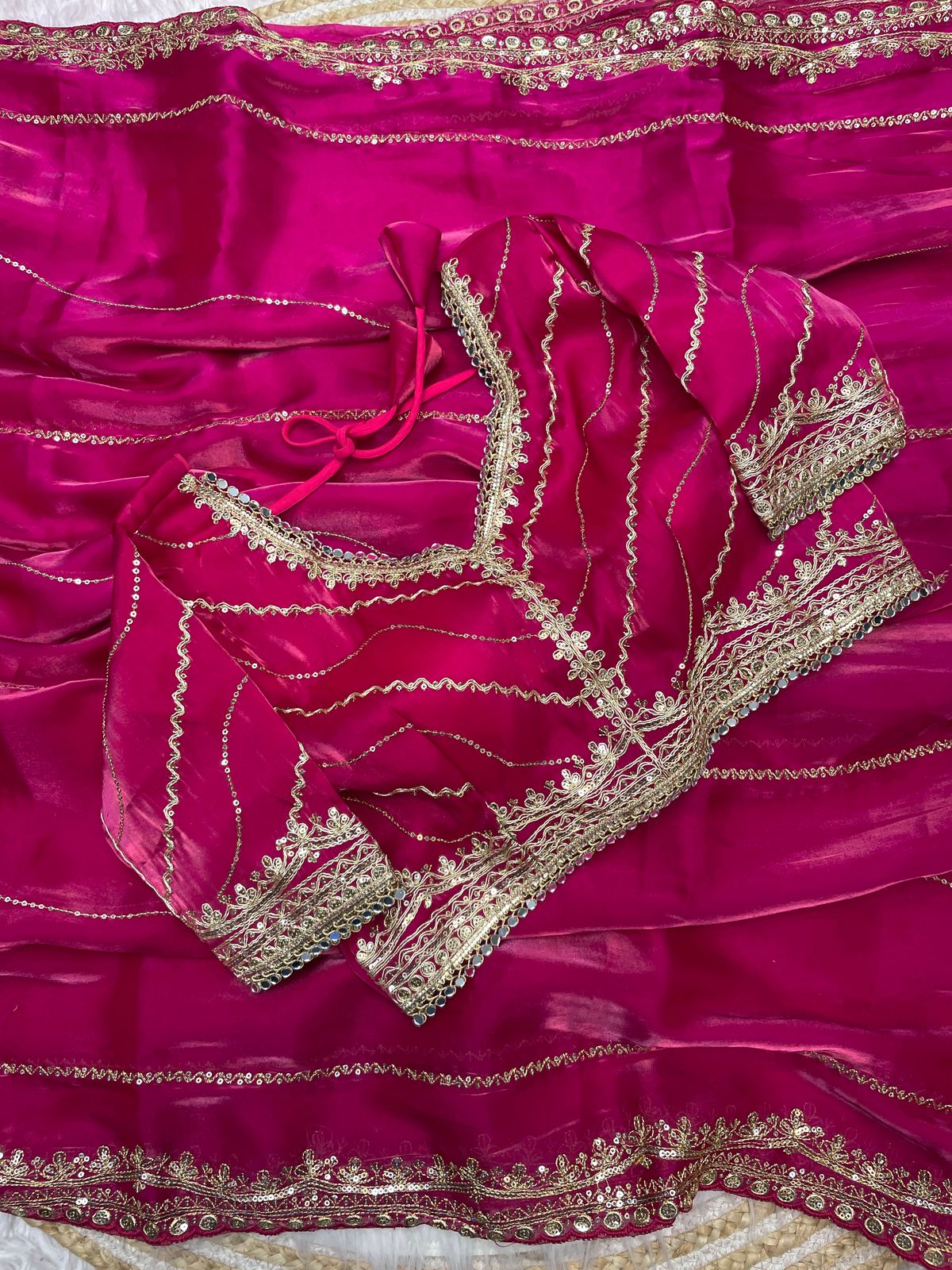 Pure Zimmy Choo Satin Saree
