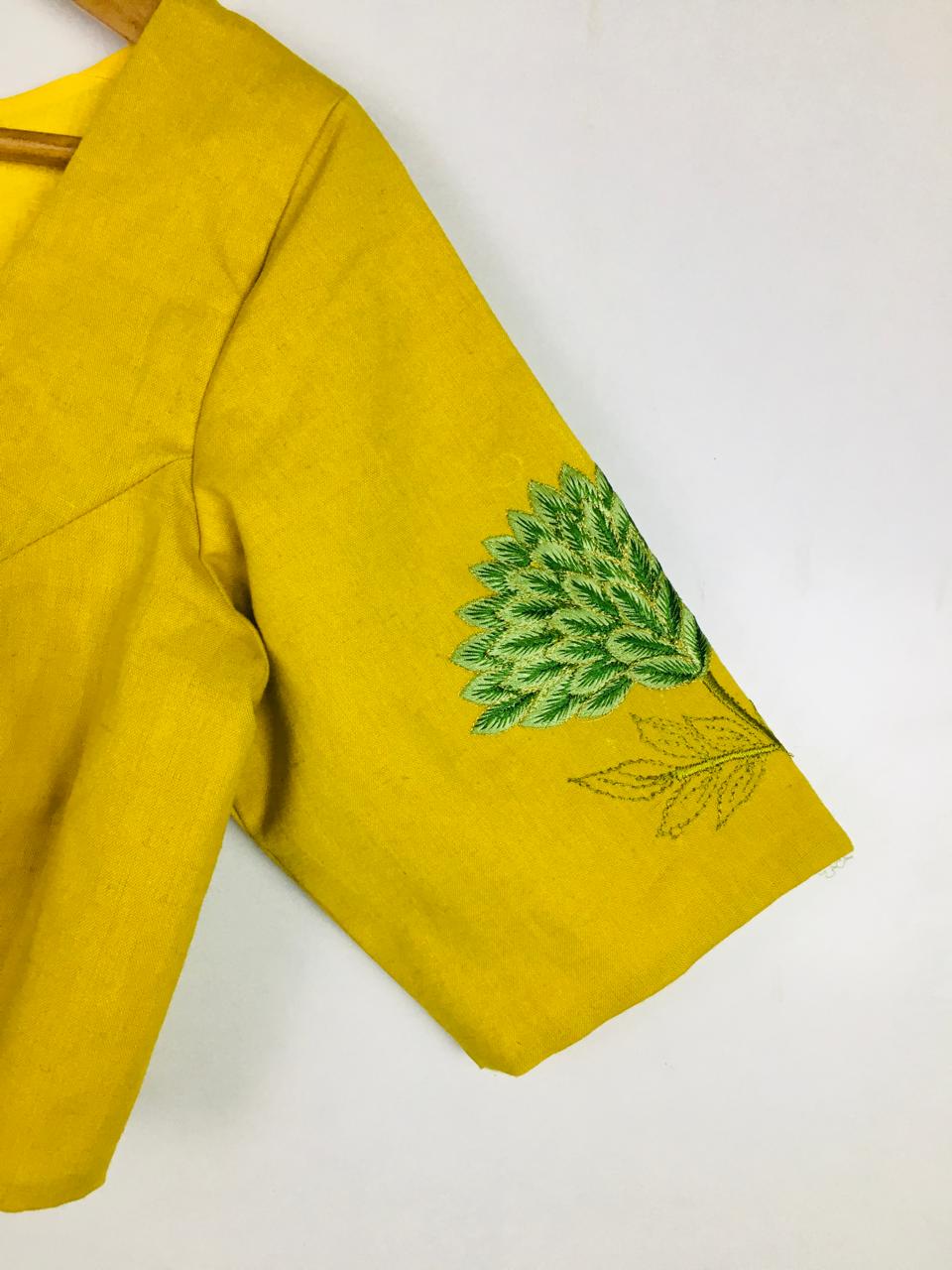 Cotton embroidered designer blouses