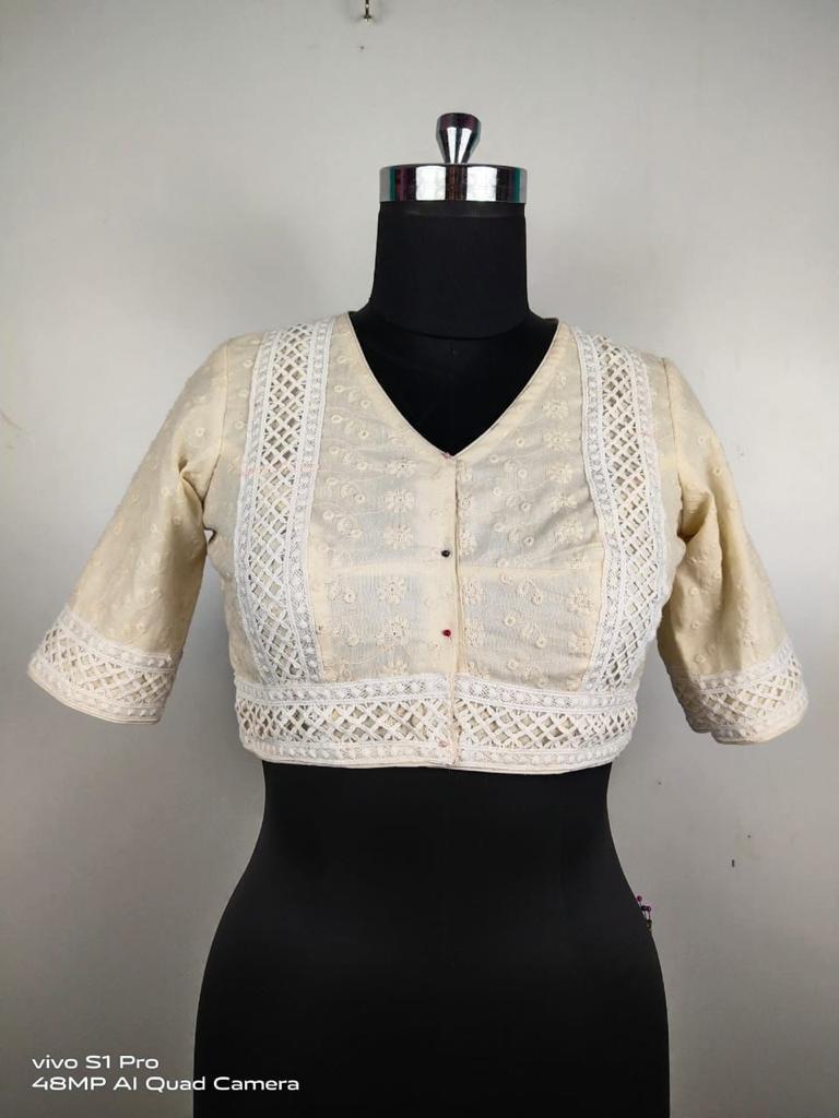 Hakoba lace work Designer Blouse
