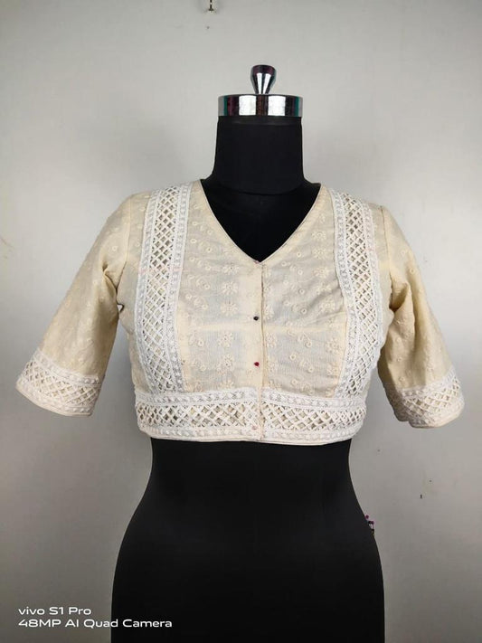 Hakoba lace work Designer Blouse