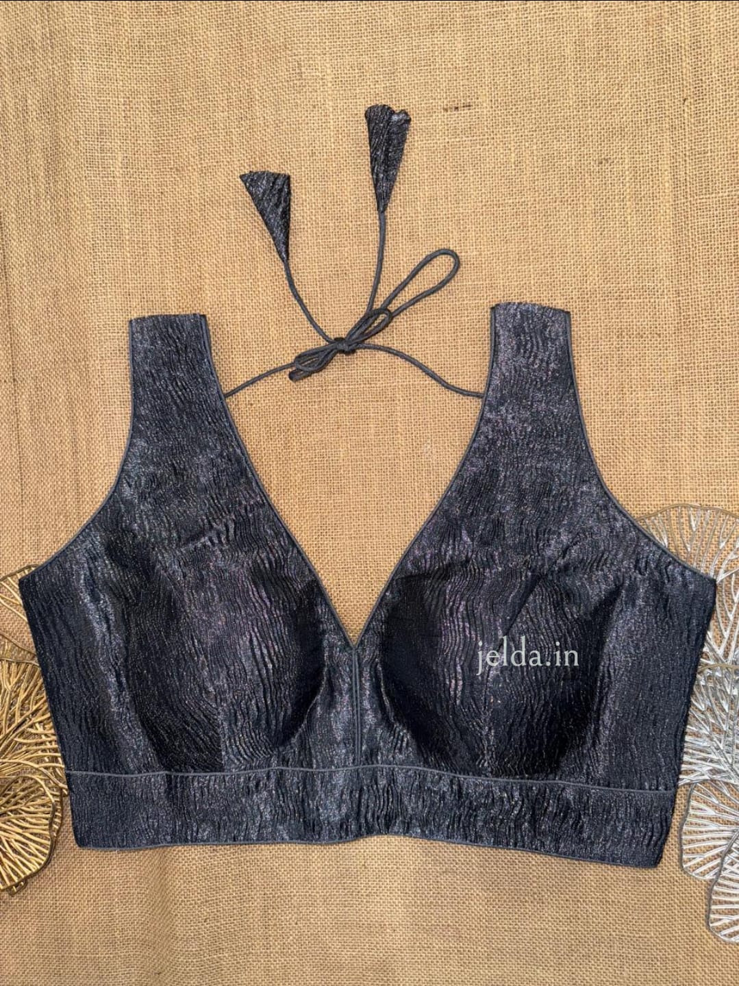 Premium Plain Sleeveless V Neck Blouses – Silk Fabric