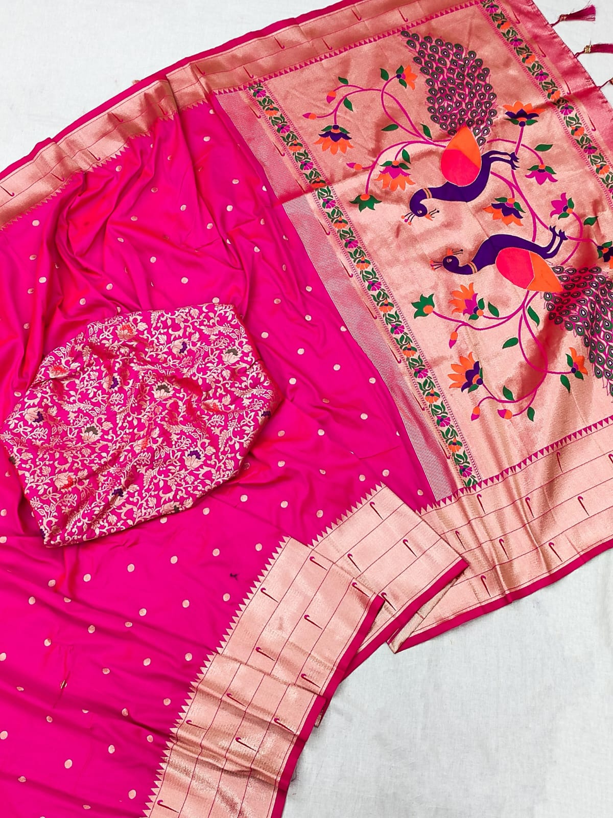 Soft Paithani silk saree