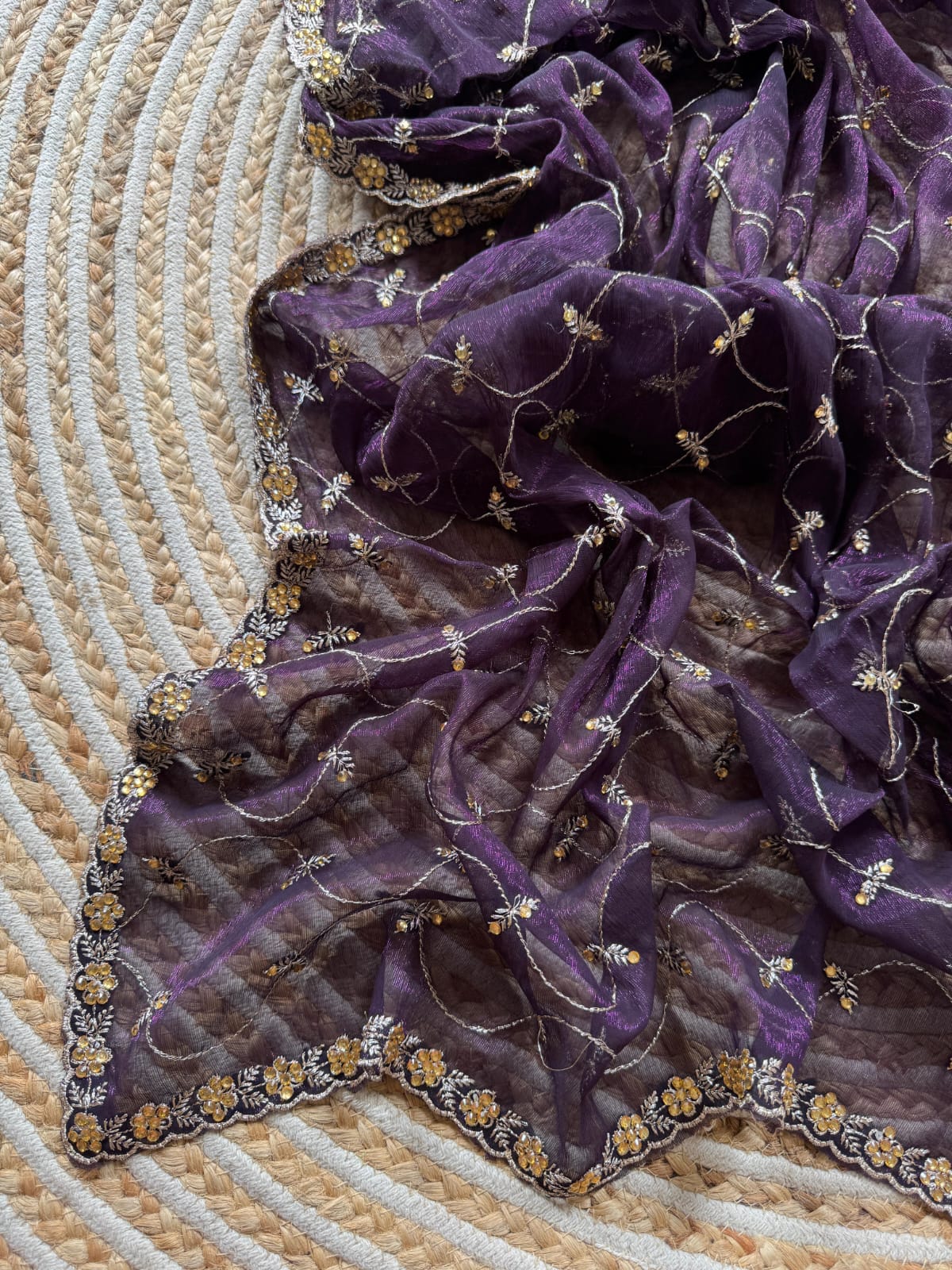 Pure simmer silk saree