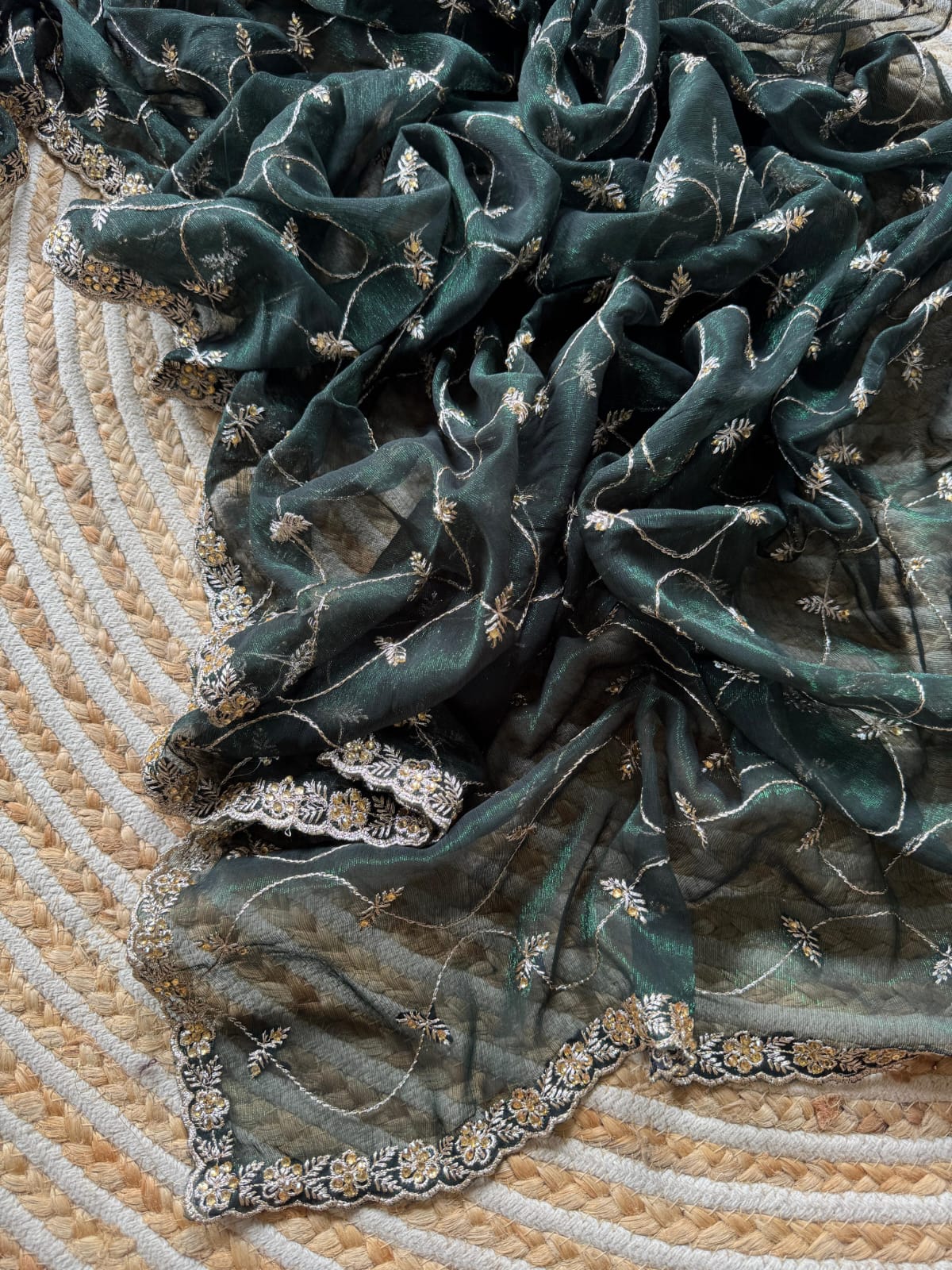 Pure simmer silk saree