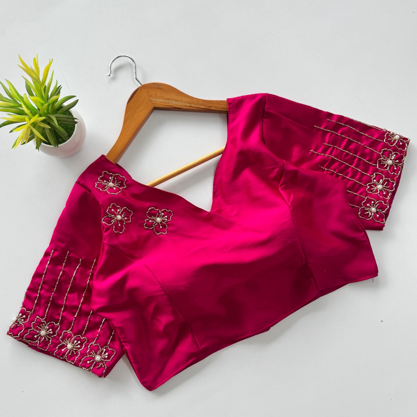 A Beauty Of Golden Handwork All Over - Premium Readymade Blouse