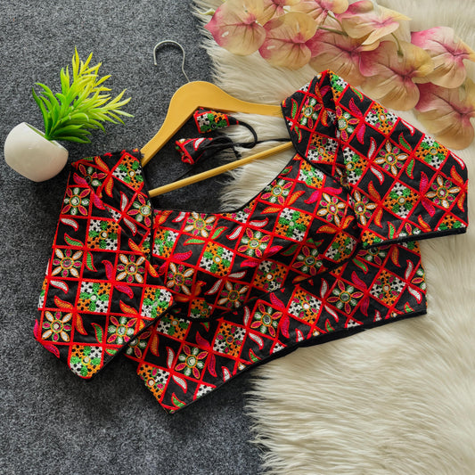 Beautiful embroidery work ready made blouse