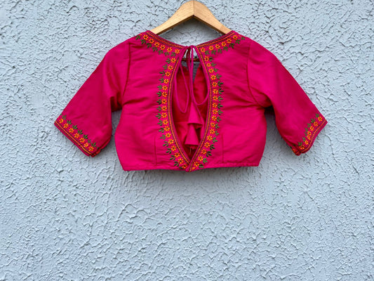 Cotton embroidered designer blouses