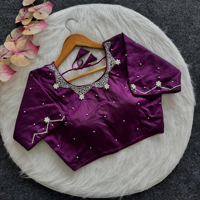 Beautiful Handwork All Over - Premium Readymade Blouse