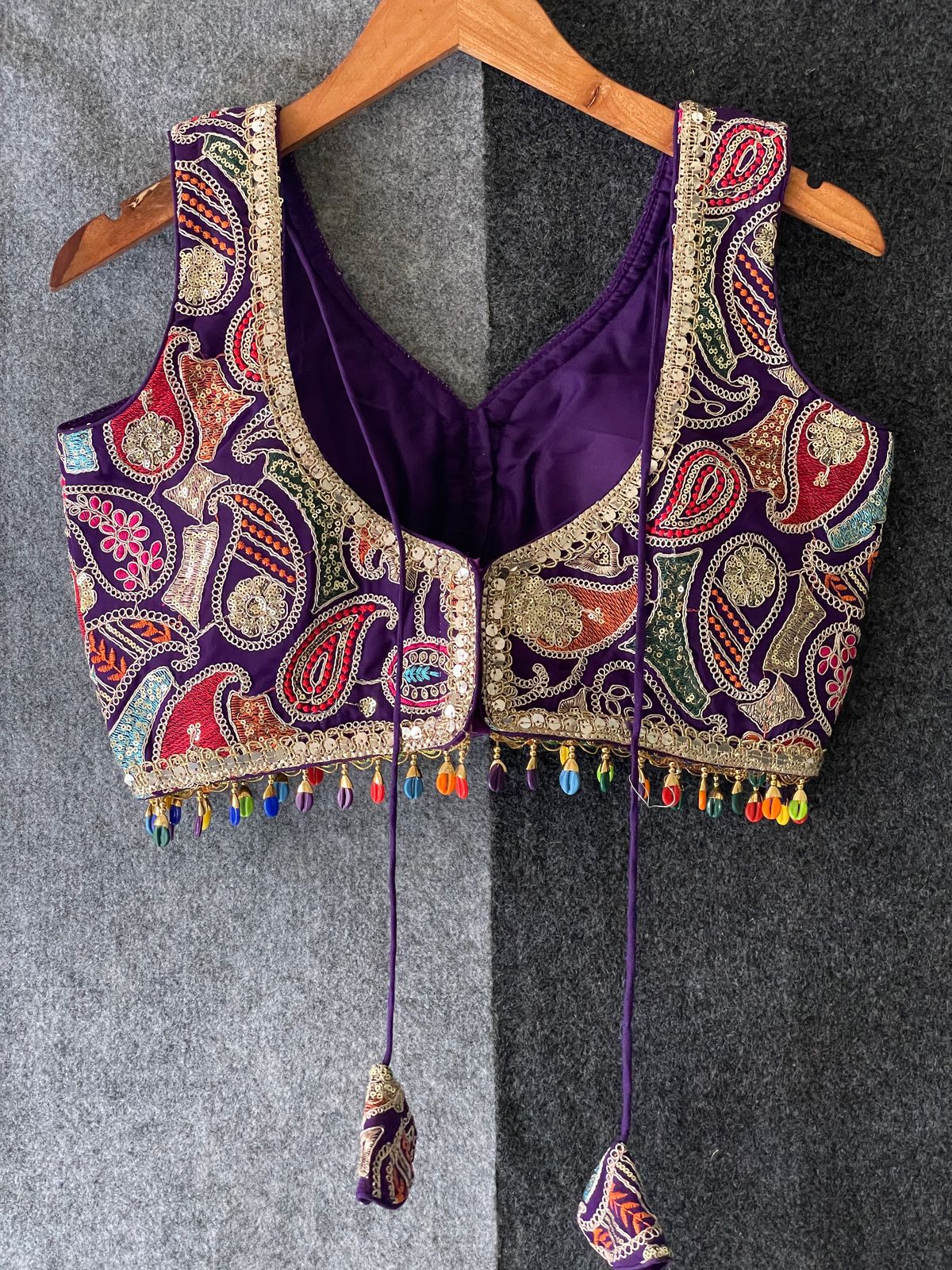Heavy Pure Viscose Thread Embroidery Work - Premium Readymade Blouse