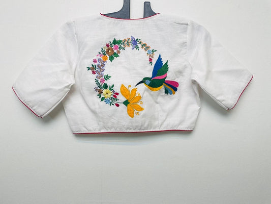 Pure Cotton Embroidery - Premium Designer Blouse