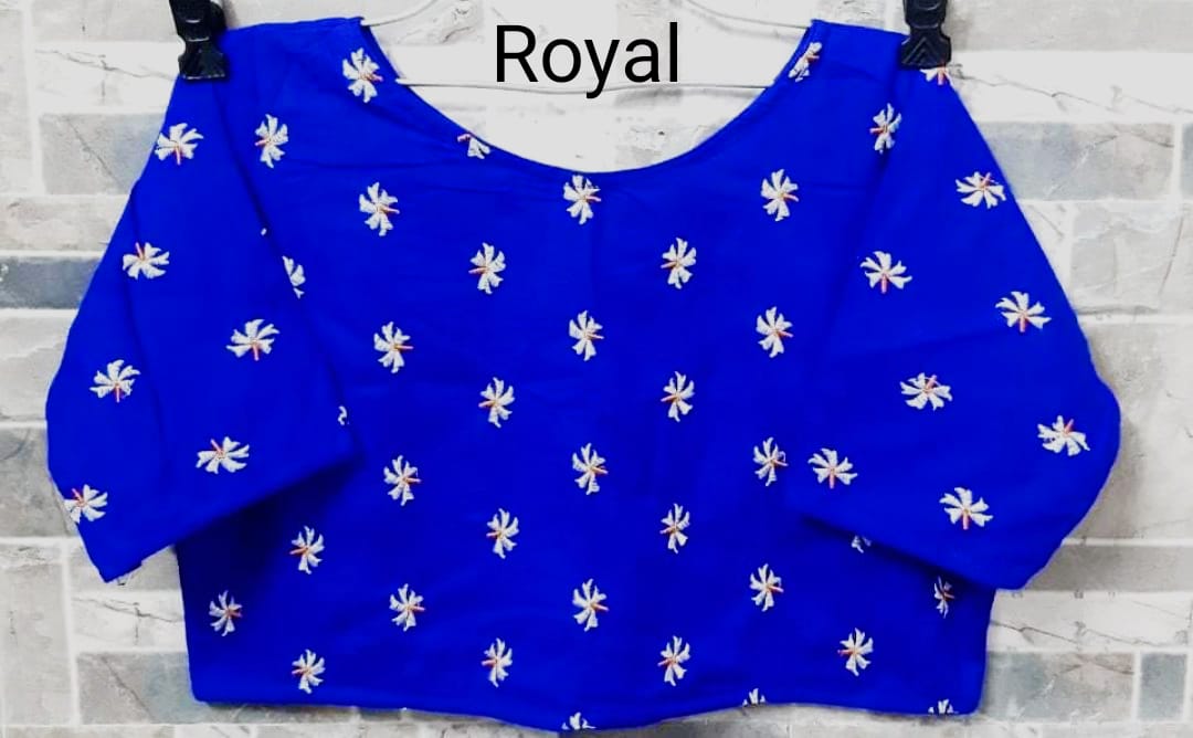 Malai cotton boatneck ready made blouse