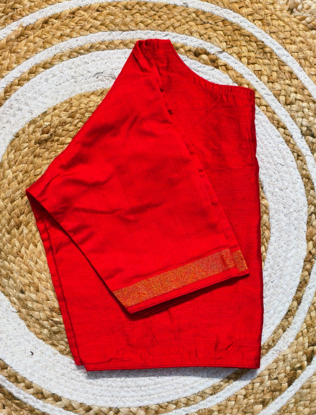 Ghicha silk boat neck ready made blouses