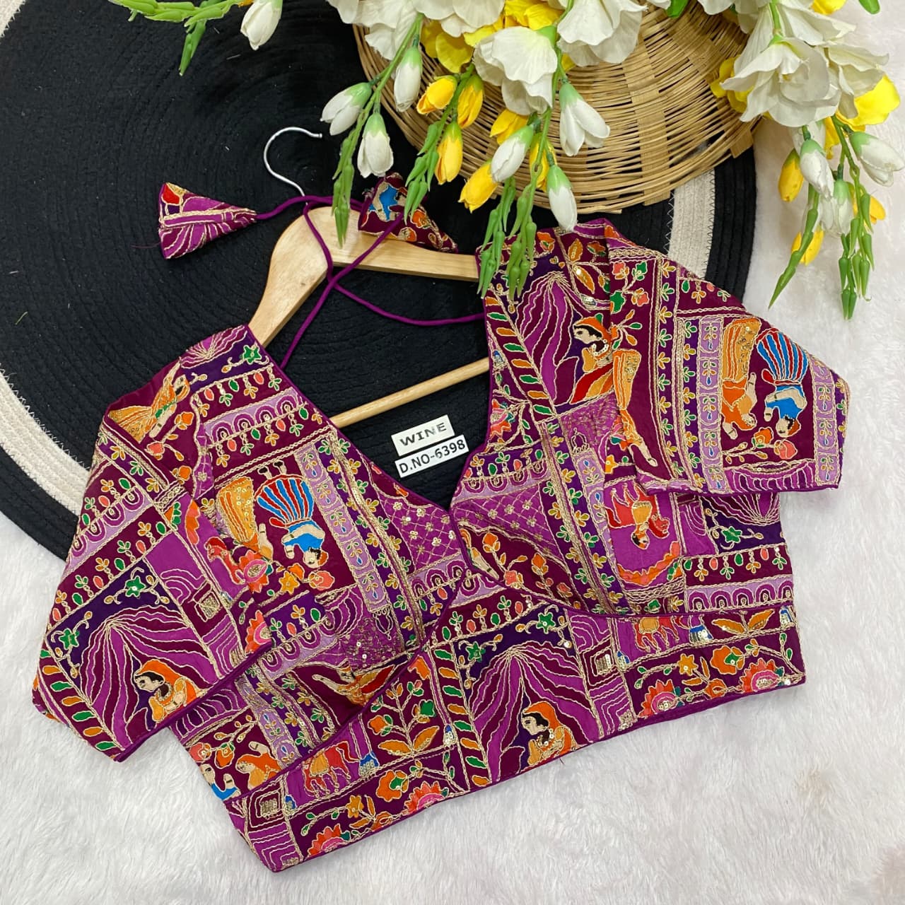 Viscose crep pojisan ready made blouse