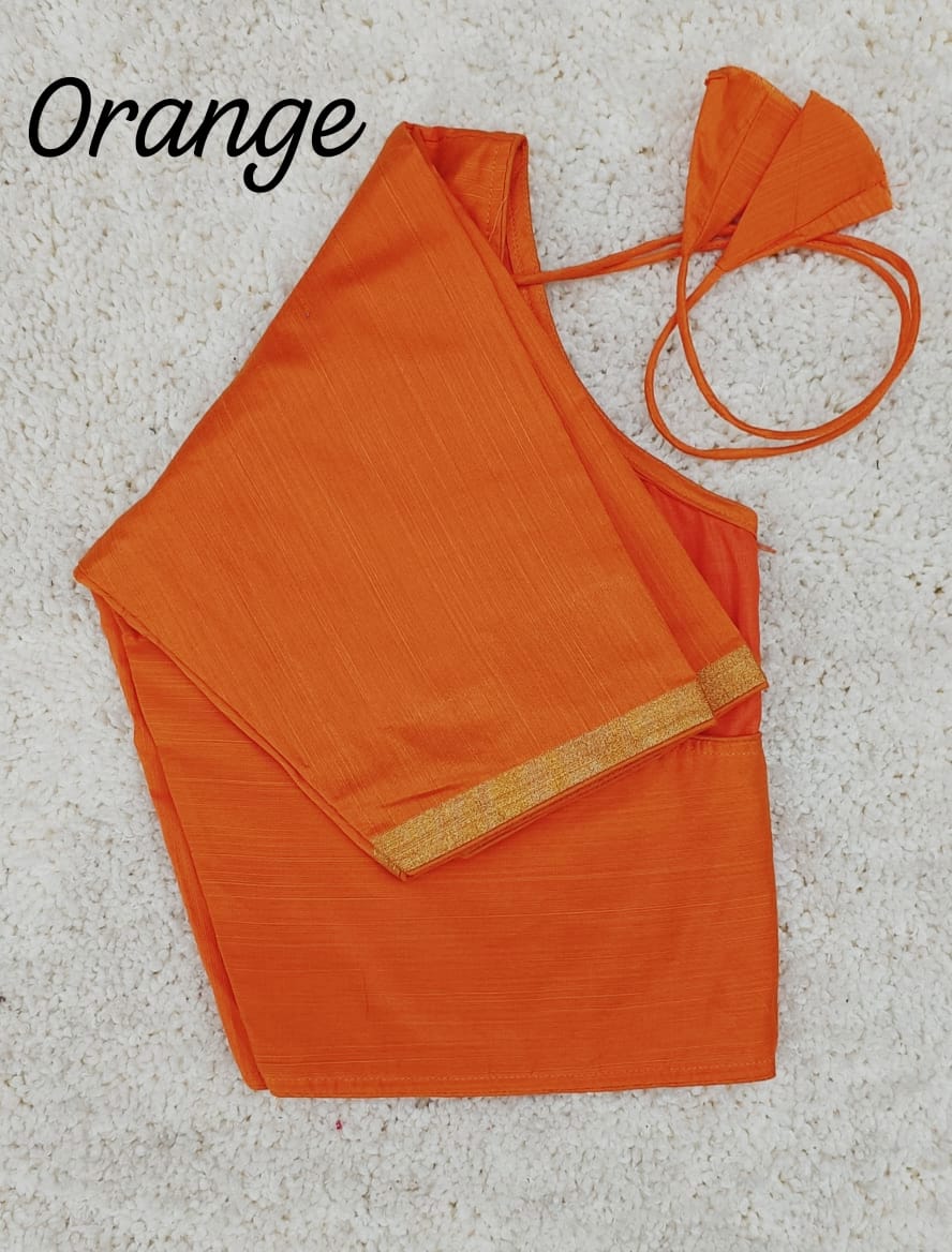 Ghicha silk round neck ready made blouses