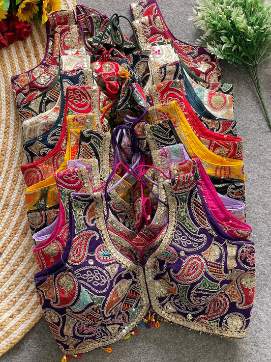 Heavy Pure Viscose Thread Embroidery Work - Premium Readymade Blouse