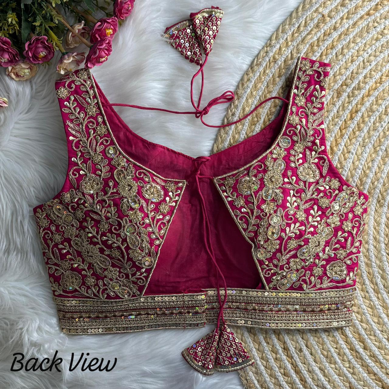 Heavy soft italian silk ready made blouse