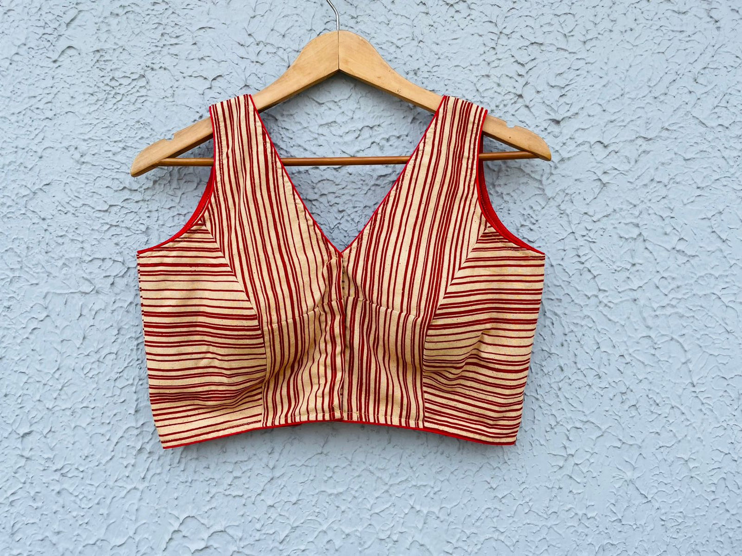 Cotton V Neck Sleeveless - Premium Designer Blouse