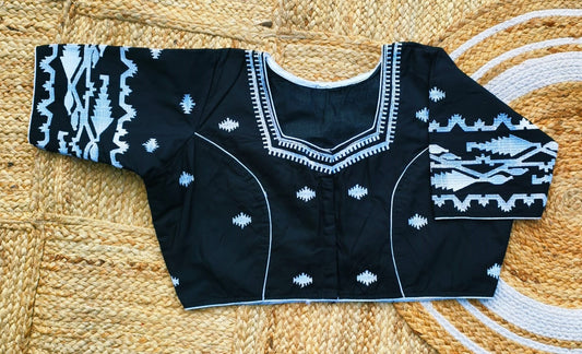 Jamdani Cotton Malai Silk - Premium Readymade Blouse