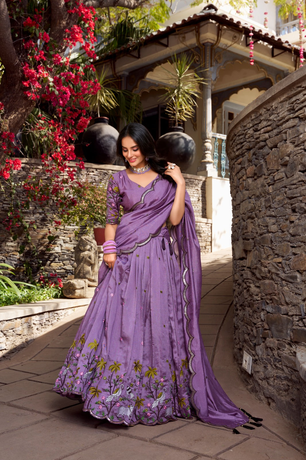 Lavender love, bridesmaid glow Lehanga