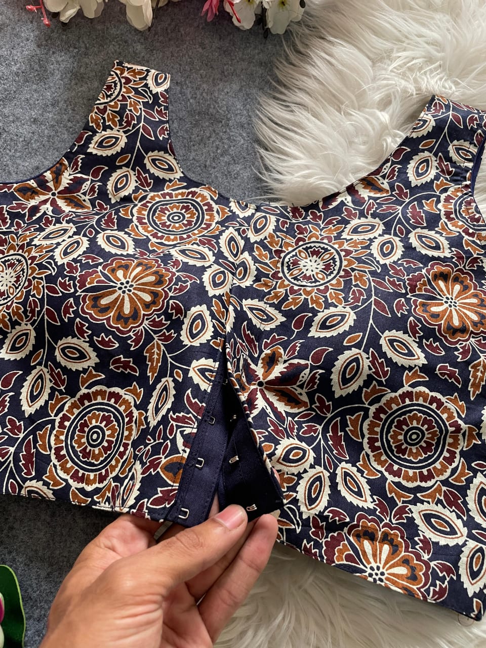 Ajrakh Cotton - Premium Readymade Blouse