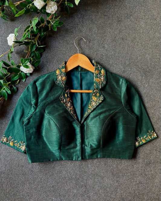 Beautiful handwork all over back and sleeves ready made blouses