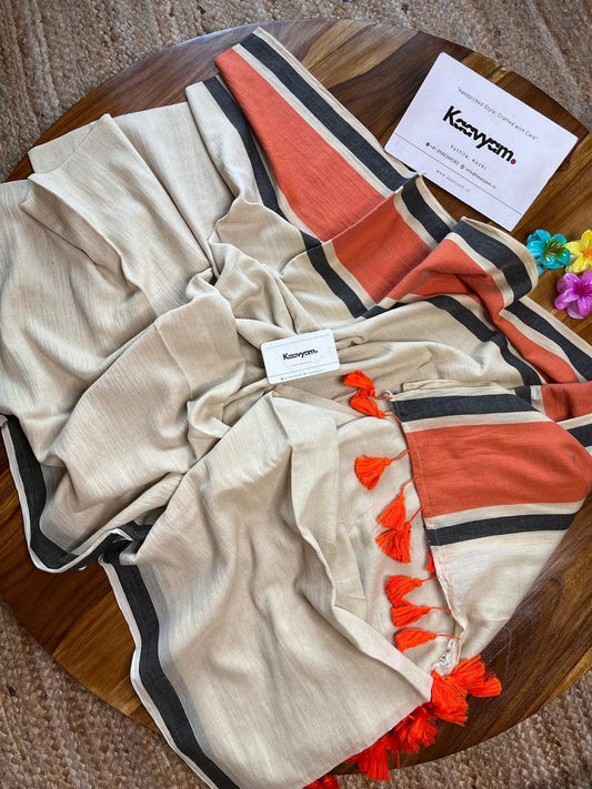 Pure Mul Mul cotton by cotton saree
