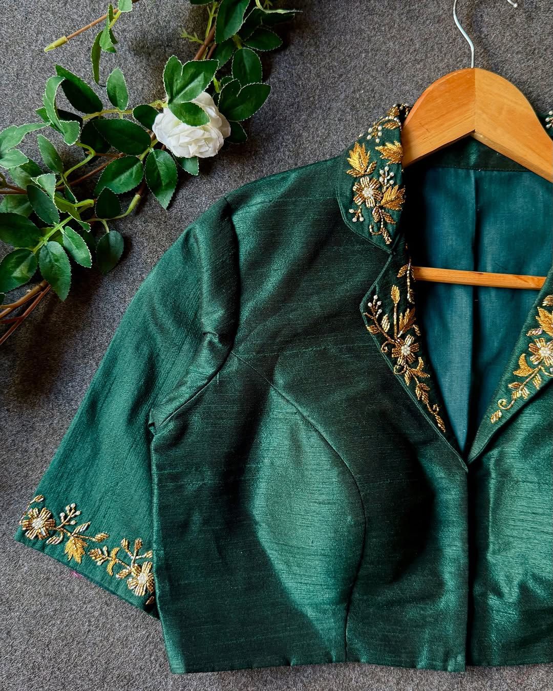 Beautiful handwork all over back and sleeves ready made blouses