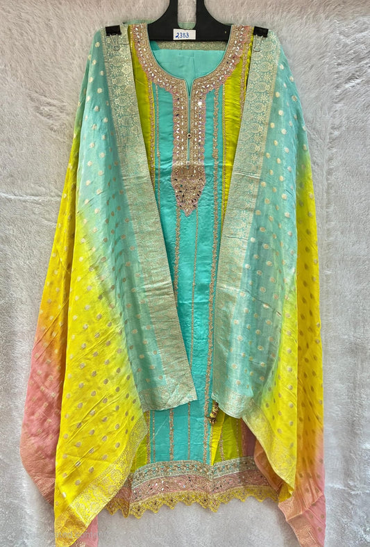 Party wear multi colour salwar suit
