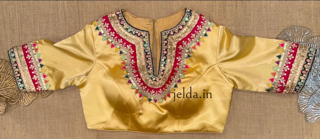 Festive Embroidered Modal Silk Blouse
