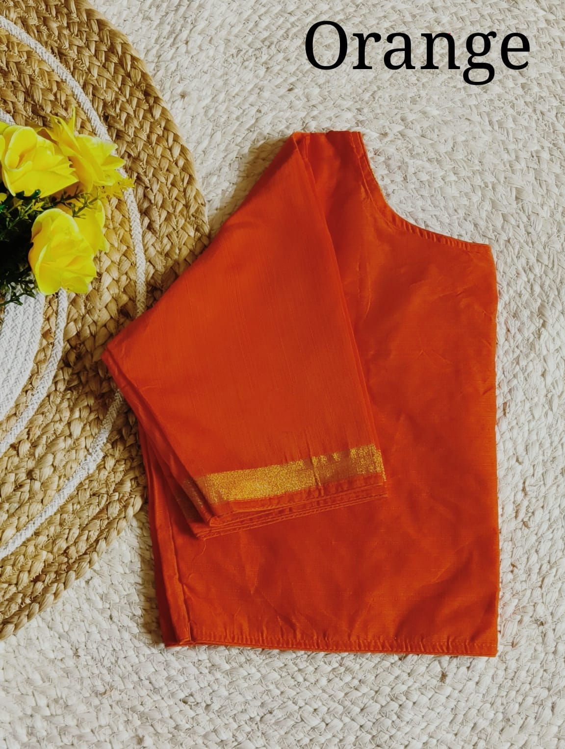 Ghicha silk boat neck ready made blouses