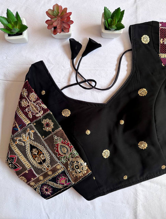 Pure Georgette Fox - Premium Readymade Blouse