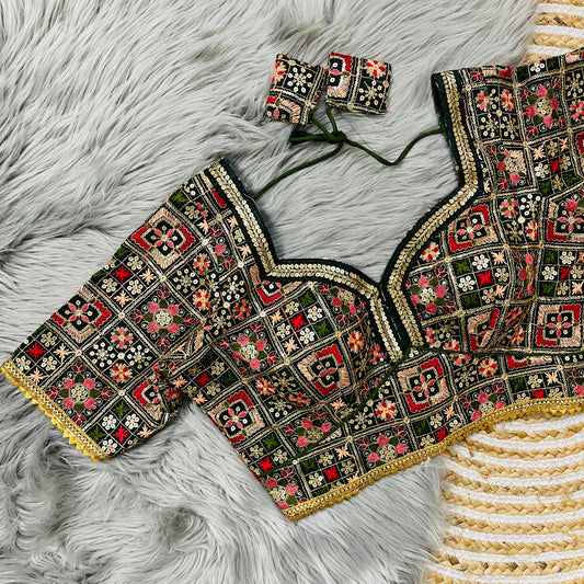 Presenting heavy georgette sequins and Multy work ready made blouses