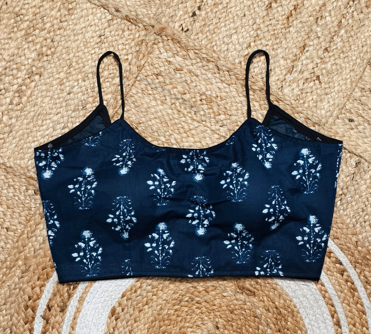 AJRAKH SHOLDER STRAPS/ NUDDLUS - PREMIUM READY MADE BLOUSE