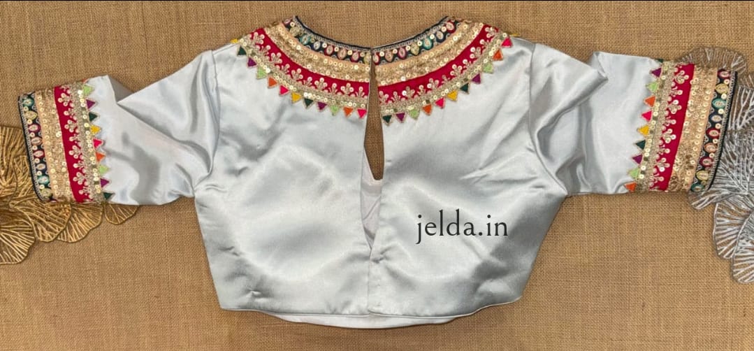Festive Embroidered Modal Silk Blouse