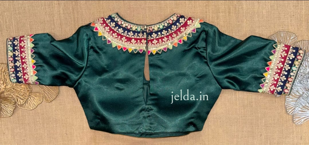 Festive Embroidered Modal Silk Blouse