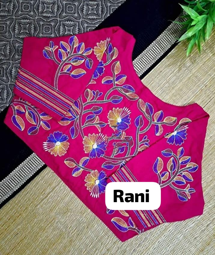 Kantha embroidery ready made blouse