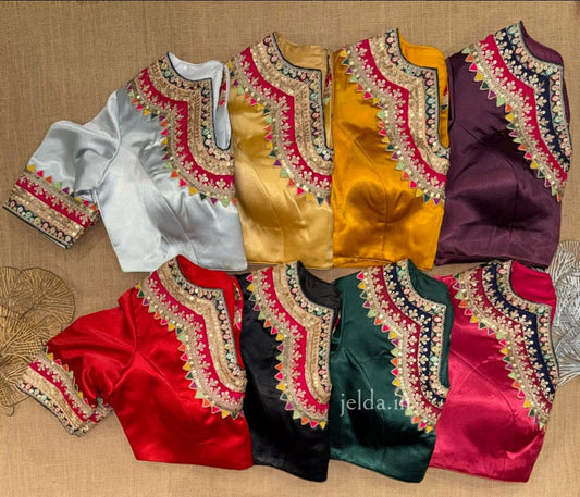 Festive Embroidered Modal Silk Blouse