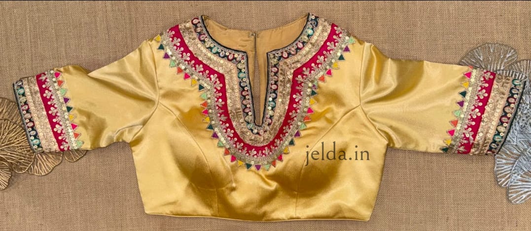 Festive Embroidered Modal Silk Blouse