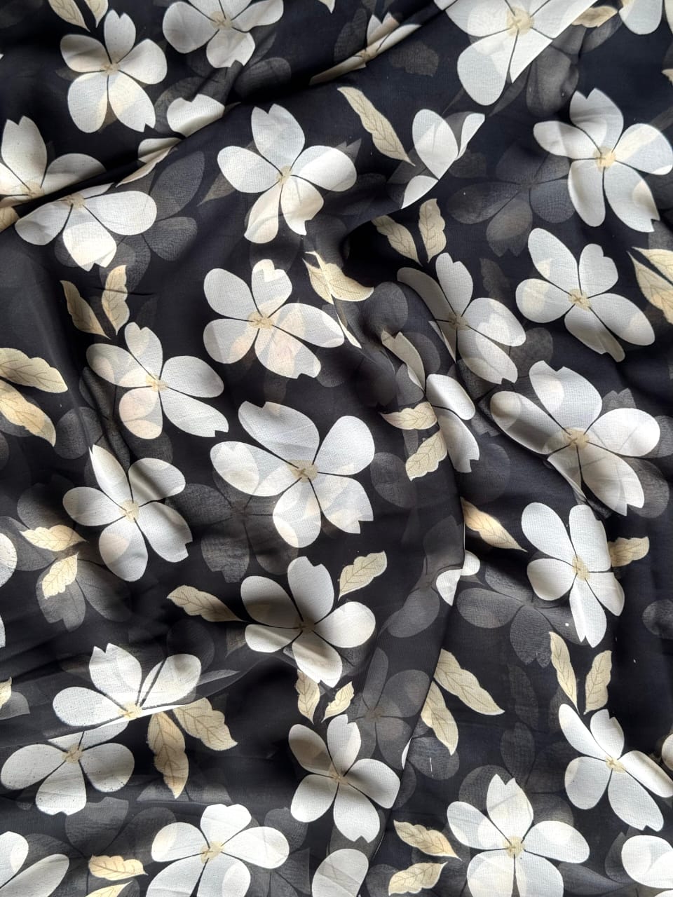 Soft georgett saree with floral prints in all over saree