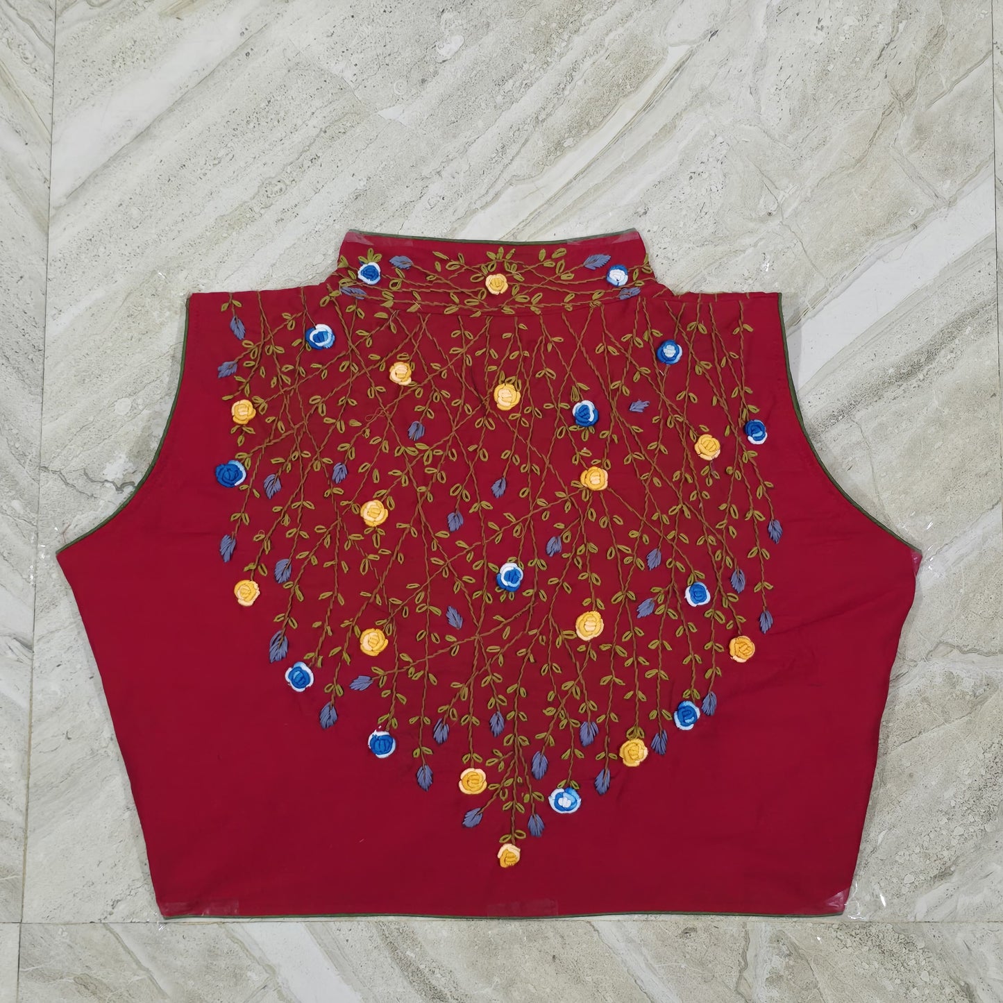 Kantha 3d work ready made blouse